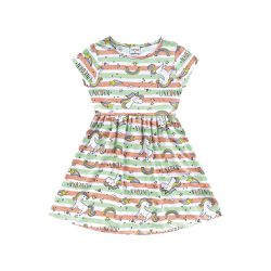 Vestido Infantil Fakini 4-6-8 - Listrado - Unicórn... - Nilza Baby Kids