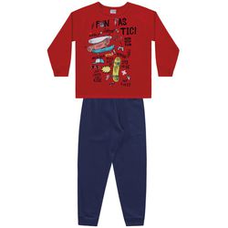 Conjunto Moletom Fakini Infantil Masculino Vermelh... - Nilza Baby Kids