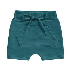 Bermuda Kiko e Kika Bebê Masculina P-M-G Azul Petr... - Nilza Baby Kids