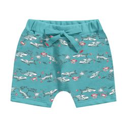 Bermuda Kiko e Kika Bebê Masculina 1-2-3 Azul Pisc... - Nilza Baby Kids