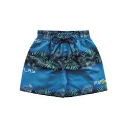 Bermuda Tactel Playground Bebê Masculina 1-2-3 Azu... - Nilza Baby Kids