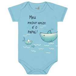 Body Kiko Baby Bebê Masculino RN ao G - Frase Papa... - Nilza Baby Kids