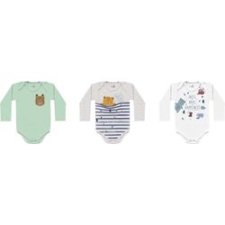 Kit 3 Bodys Manga Longa Kiko Baby Bebê Masculino T... - Nilza Baby Kids