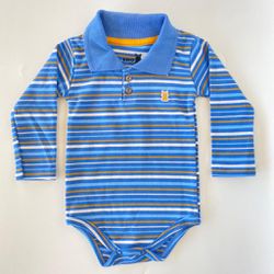 Body Manga Longa Gola Polo Kiko Baby Bebê Masculin... - Nilza Baby Kids