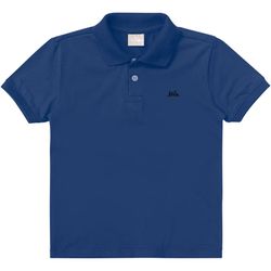 Camiseta Gola Polo Milon Infantil 4-6-8 - Azul - 7... - Nilza Baby Kids