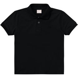 Camiseta Gola Polo Milon Infantil 4-6-8 - Preta - ... - Nilza Baby Kids