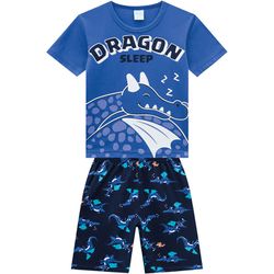 Pijama Kyly Bebê Masculino Camiseta Dragão em Rele... - Nilza Baby Kids