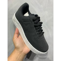 Air Force Cadarço Trançado Preto com Branco - Nina Store Multimarcas