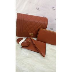 Bolsa Carteira e Porta Moedas Marrom - Nina Store Multimarcas