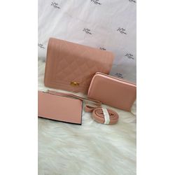 Bolsa Carteira e Porta Moeda Rosê - Nina Store Multimarcas