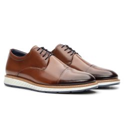Sapato Casual Derby Premium em Couro Detalhe Clean... - NINE4 STORE