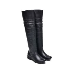 Bota Feminina Montaria Over Em Couro Nobre - Preta... - NINE4 STORE