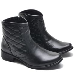 Bota Cano Curto Montaria Botinha Em Couro Metalass... - NINE4 STORE