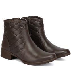 Bota Cano Curto Montaria Botinha Em Couro Metalass... - NINE4 STORE