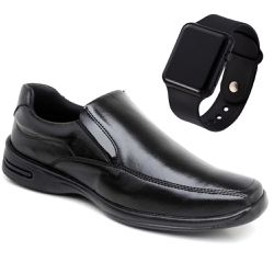 Sapato Social Conforto Antistress Calce Fácil Liso... - NINE4 STORE