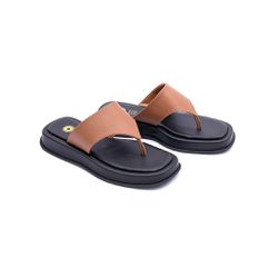 Sandália Feminina Flat Plataforma Dedo Tiras Robus... - NINE4 STORE