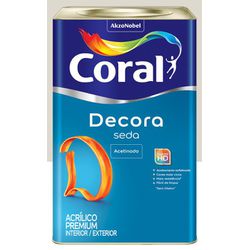 CORAL DECORA SEDA ACETINADO BRANCO 18L - 172 - Nobel Tintas
