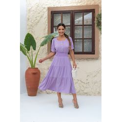 Vestido Sabrina LAVANDA - 0009600023 - NOEMI NEVES
