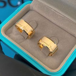 Par de Alianças Casamento Ouro 18k Amarelo 8mm Cha... - Nosso Sentimento