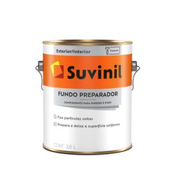 FUNDO PREPARADOR BASE ÁGUA 3,6L SUVINIL - 07923 - NOSSA LOJA - Tintas, Máquinas e Ferramentas