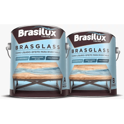 Kit Resina Brasglass Cristal 3,6L Brasilux - 65205 - NOSSA LOJA - Tintas, Máquinas e Ferramentas