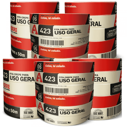 Fita Crepe Pintura Uso Geral 423 24mm X 50m C/ 30 ... - NOSSA LOJA - Tintas, Máquinas e Ferramentas