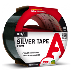 Fita Vale SIilver Tape Preta 45X05M 1mm Adere - 20... - NOSSA LOJA - Tintas, Máquinas e Ferramentas