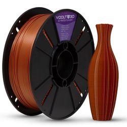 Filamento PLA Cobre Metalizado 1kg para Impressão 3D, acabamento metálico brilhante e cor cobre sofisticada.