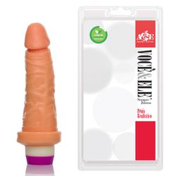  Prótese com vibro 6 - 14,5x4 cm na cor pele - p9 - OCCASION