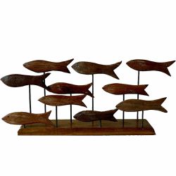 Esculturas Cardume de Peixes na Base - 21000020171... - OFICINA DE AGOSTO