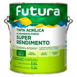 Tinta Acrílica Fosca Futura Standard 3,6l Cores Se... - OLDRIVER
