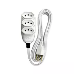  EXTENSAO COMPACTA C/ CABO PP 3V 3M 10A 250V EMBAL... - OLDRIVER