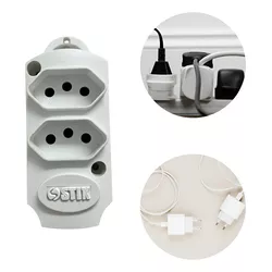 TOMADA EM BARRA DUPLA 2P+T 10A 250V BR ECOSTIK - OLDRIVER