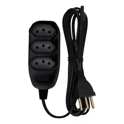  EXTENSAO COMPACTA C/ CABO PP 3 V 10M 10A PRETO IL... - OLDRIVER