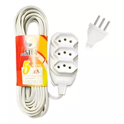 EXTENSAO SIMPLES BRANCA 5 METROS ECOSTIK - OLDRIVER