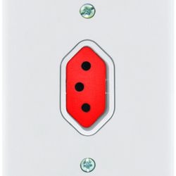 TOMADA 2P+T 20A VERMELHA C/ PLACA POLLAR RADIAL 1... - OLDRIVER