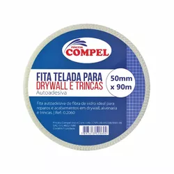 FITA TELADA P/ TRINCAS E DRYWALL 50X90 COMPEL 1206... - OLDRIVER
