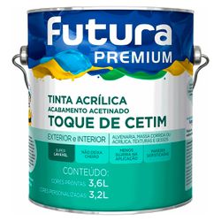 Tinta Acrílica Acetinada Toque De Cetim Branco 3,6... - OLDRIVER