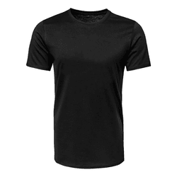 CAMISETA LISA CASUAL PRETA - CAMISETA-PRETA - OLDSEN