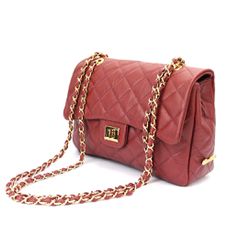 Bolsa Luxuosa Couro Legitimo Matelassê Bordô Olive... - OLIVERMOUR