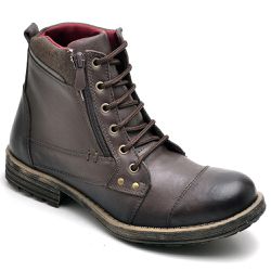 Bota Coturno Masculino em Couro Legitimo - 527 - Oplay Style