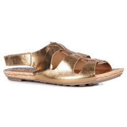 Rasteira Beatrice Velcro Bronze - 013840 B - ORCADE