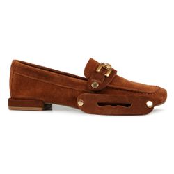 Mocassim Loafer Rebecca Camurça Havana - 099224 A - ORCADE