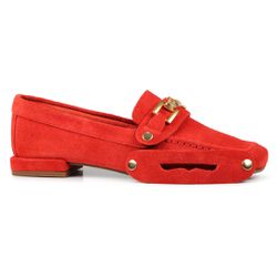 Mocassim Loafer Rebecca Camurça Coral - 099224 D - ORCADE