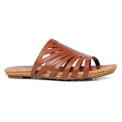 Rasteira Beatrice Orcade Comfy Tiras Caramelo Escu... - ORCADE