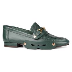 Mocassim Loafer Capri Couro Musgo - 074113 B - ORCADE