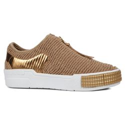 Tênis Bridget Orcade Knit Zíper Frontal Lurex Ouro... - ORCADE