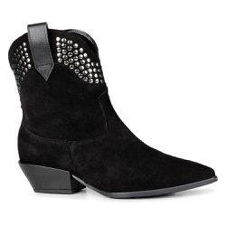 Bota Amber Western Camurça Preta - 095552 B - ORCADE