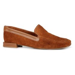 Mocassim Loafer Rebecca Camurça Caramelo - 099216 ... - ORCADE