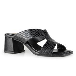 Mule Salto Grazia Orcade Snake Preto - 70142 D - ORCADE